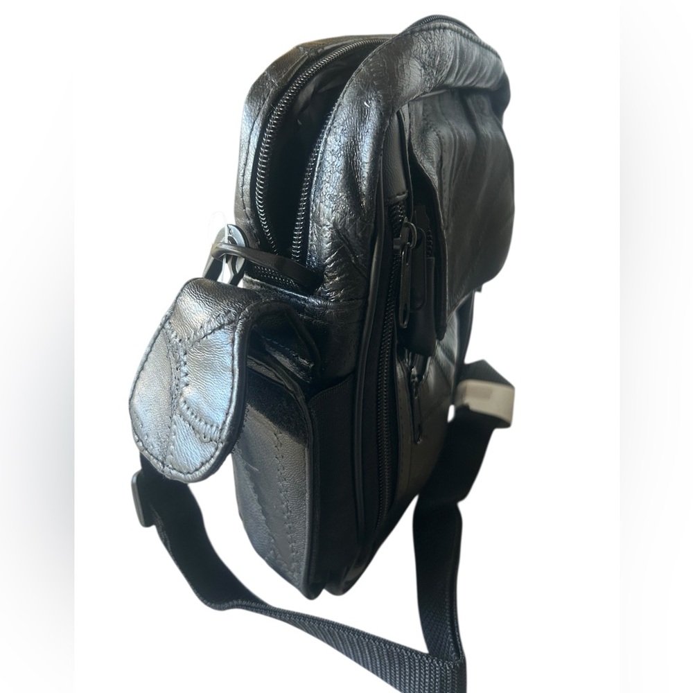 Lambskin English Leather Patchwork Crossbody Bag … - image 6